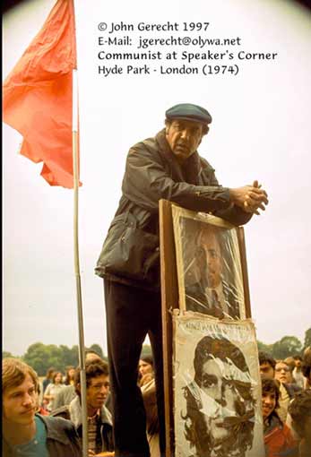 Communist at Speaker's Corner in London