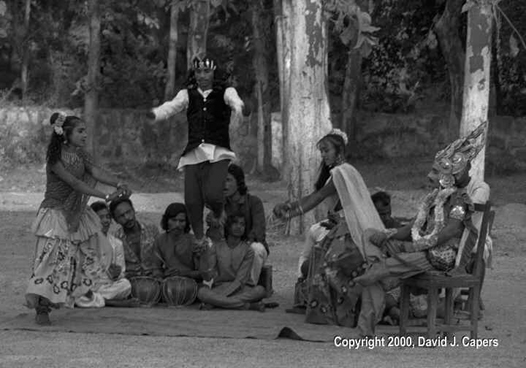 Durga's battles portrayed in Chau Dance, 1985